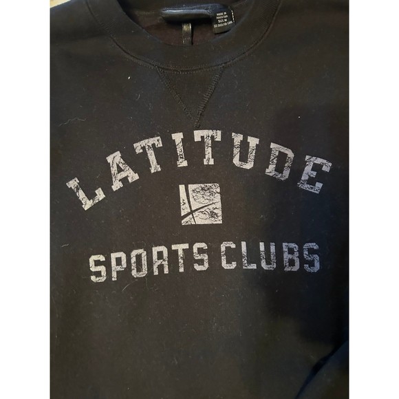 Black Latitude Sports Club Pennant Crewneck Sweatshirt - Picture 3 of 4